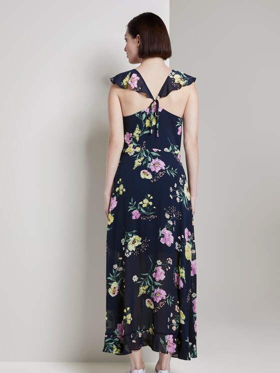 Volantkleid in Maxi-Länge mit floralem Print - Frauen - navy blue flower print Volantkleid in Maxi-Länge mit floralem Print - Frauen - navy blue flower print - 2 - TOM TAILOR Denim