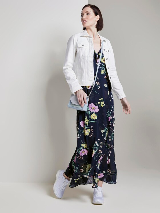 Volantkleid in Maxi-Länge mit floralem Print - Frauen - navy blue flower print Volantkleid in Maxi-Länge mit floralem Print - Frauen - navy blue flower print - 3 - TOM TAILOR Denim