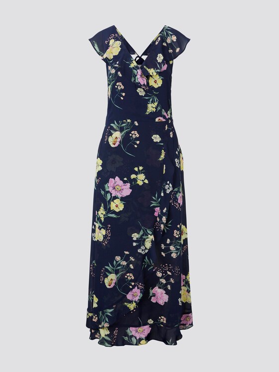 Volantkleid in Maxi-Länge mit floralem Print - Frauen - navy blue flower print Volantkleid in Maxi-Länge mit floralem Print - Frauen - navy blue flower print - 7 - TOM TAILOR Denim