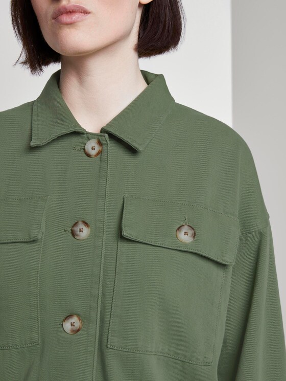 Kurze Utility-Hemdjacke - Frauen - olive green Kurze Utility-Hemdjacke - Frauen - olive green - 9 - TOM TAILOR Denim