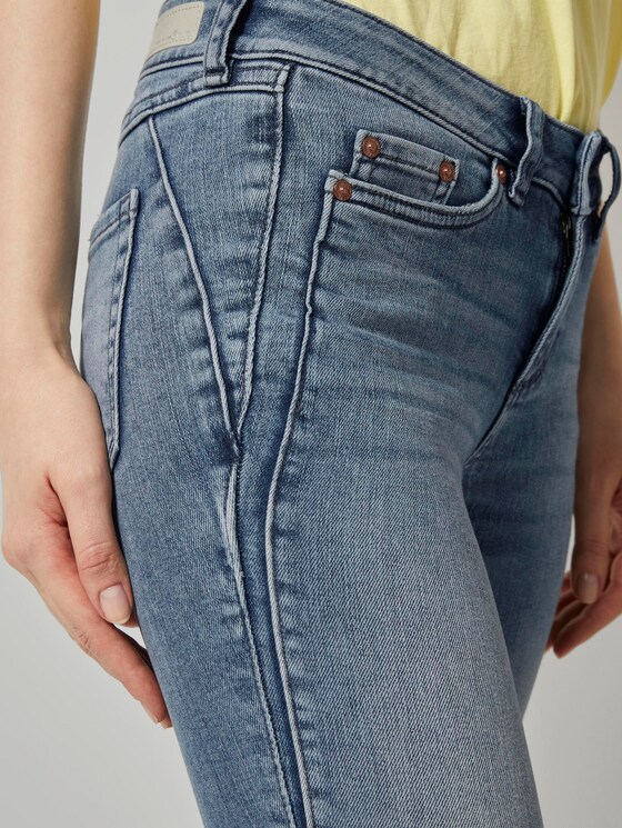 Jona Extra-Skinny Jeans mit Fransen - Frauen - Used Mid Stone Blue Denim Jona Extra-Skinny Jeans mit Fransen - Frauen - Used Mid Stone Blue Denim - 10 - TOM TAILOR Denim