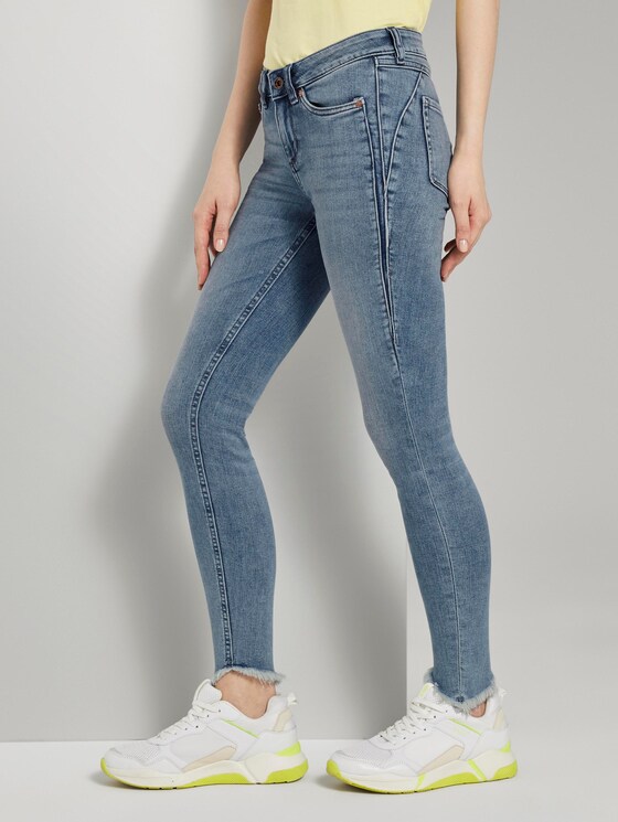 Jona Extra-Skinny Jeans mit Fransen - Frauen - Used Mid Stone Blue Denim Jona Extra-Skinny Jeans mit Fransen - Frauen - Used Mid Stone Blue Denim - 11 - TOM TAILOR Denim