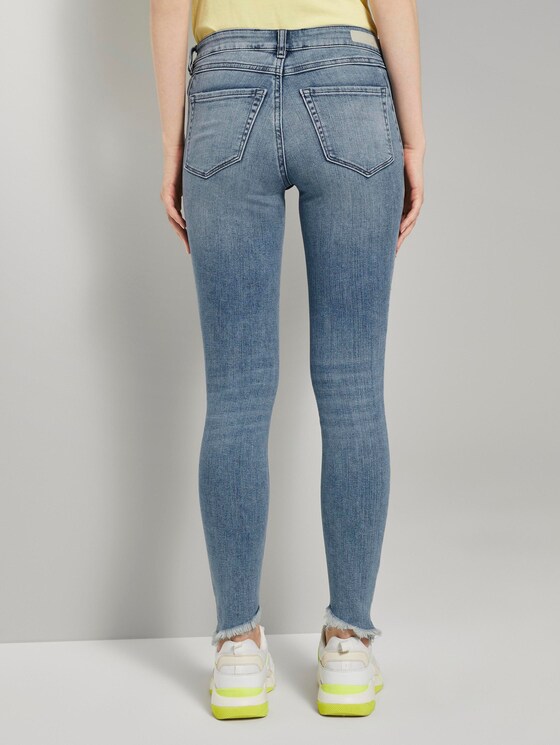 Jona Extra-Skinny Jeans mit Fransen - Frauen - Used Mid Stone Blue Denim Jona Extra-Skinny Jeans mit Fransen - Frauen - Used Mid Stone Blue Denim - 2 - TOM TAILOR Denim