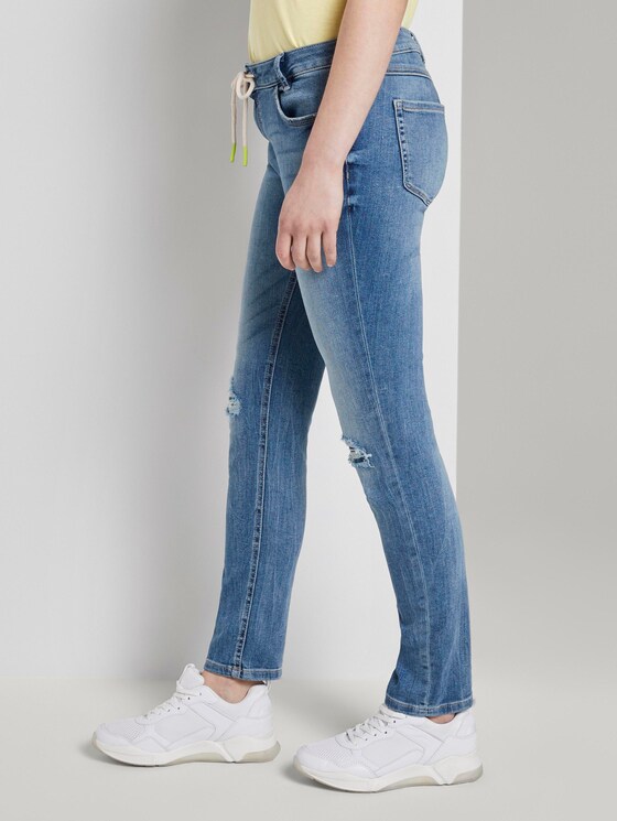 Lynn anti-fit jeans with a drawstring through the waistband - Women - Light Stone Blue Denim Lynn anti-fit jeans with a drawstring through the waistband - Women - Light Stone Blue Denim - 11 - TOM TAILOR Denim