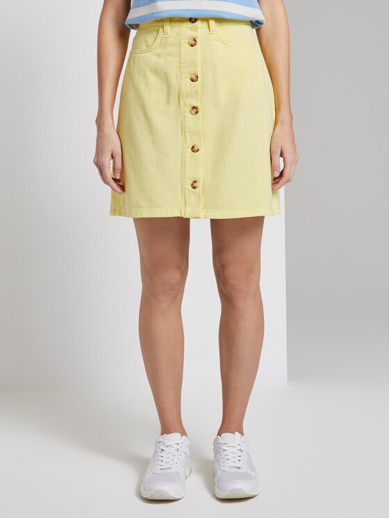 Mini Jeansrock mit Knopfleiste - Frauen - daffodil yellow Mini Jeansrock mit Knopfleiste - Frauen - daffodil yellow - 1 - TOM TAILOR Denim