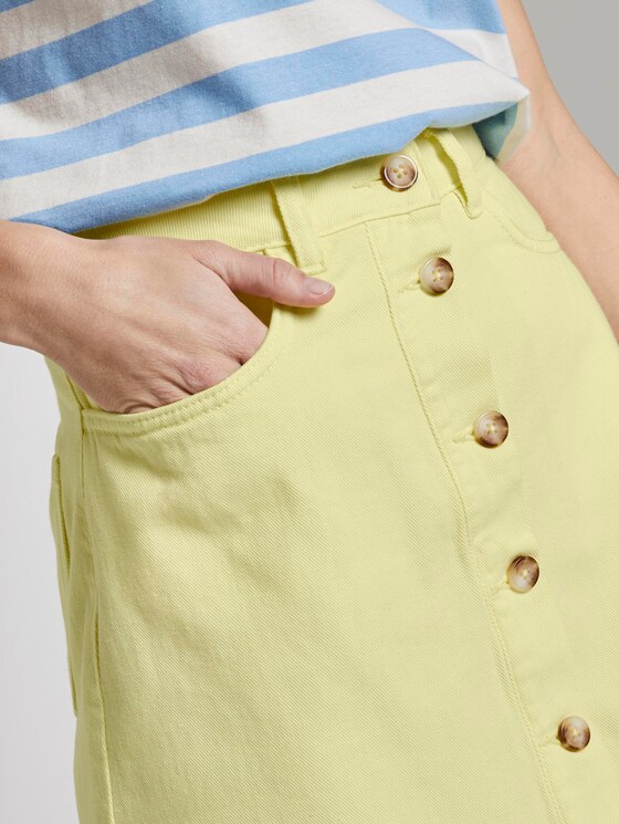 Mini Jeansrock mit Knopfleiste - Frauen - daffodil yellow Mini Jeansrock mit Knopfleiste - Frauen - daffodil yellow - 9 - TOM TAILOR Denim