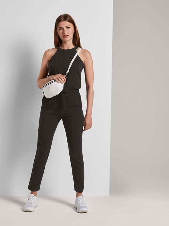 Relaxed halter jumpsuit - Women - Deep Black Relaxed halter jumpsuit - Women - Deep Black - 3 - TOM TAILOR Denim