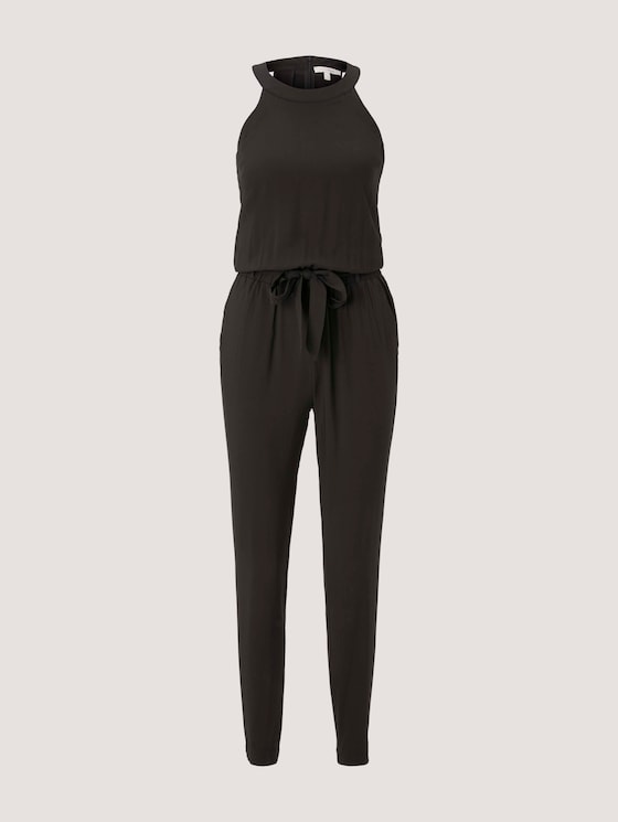 Relaxed halter jumpsuit - Women - Deep Black Relaxed halter jumpsuit - Women - Deep Black - 7 - TOM TAILOR Denim