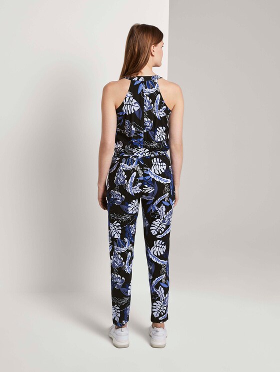 Relaxed Neckholder-Jumpsuit - Frauen - black blue tropical print Relaxed Neckholder-Jumpsuit - Frauen - black blue tropical print - 2 - TOM TAILOR Denim