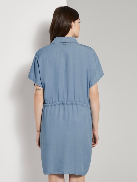 Utility shirt dress made of Lyocell - Women - light stone bright blue denim Utility shirt dress made of Lyocell - Women - light stone bright blue denim - 2 - TOM TAILOR Denim