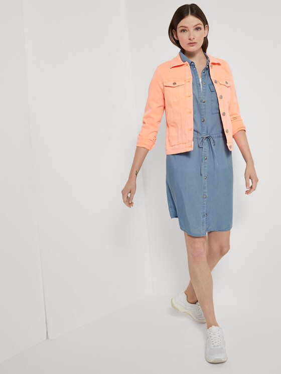 Utility shirt dress made of Lyocell - Women - light stone bright blue denim Utility shirt dress made of Lyocell - Women - light stone bright blue denim - 3 - TOM TAILOR Denim