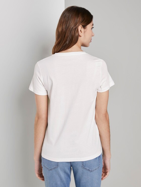 T-Shirt mit floralem Print - Frauen - Whisper White T-Shirt mit floralem Print - Frauen - Whisper White - 2 - TOM TAILOR