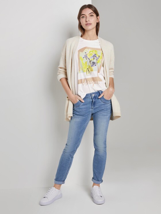 T-Shirt mit floralem Print - Frauen - Whisper White T-Shirt mit floralem Print - Frauen - Whisper White - 3 - TOM TAILOR