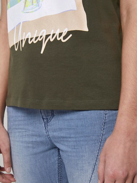 T-Shirt mit floralem Print - Frauen - Woodland Green T-Shirt mit floralem Print - Frauen - Woodland Green - 10 - TOM TAILOR