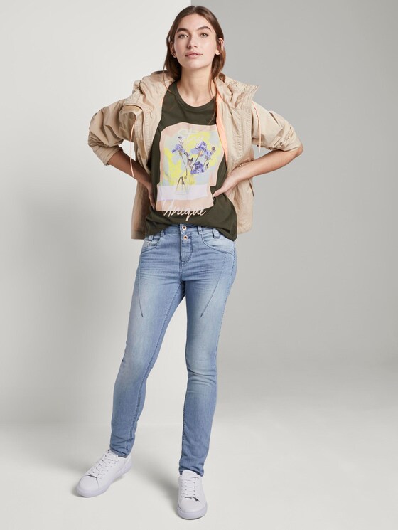 T-Shirt mit floralem Print - Frauen - Woodland Green T-Shirt mit floralem Print - Frauen - Woodland Green - 3 - TOM TAILOR