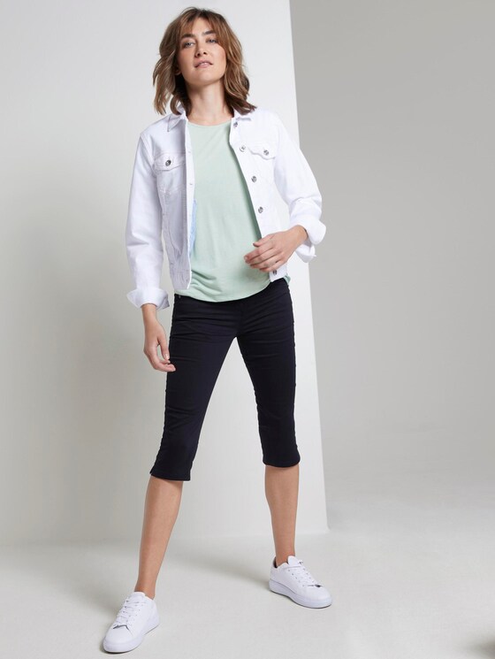 Schlichtes T-Shirt mit Knotendetail - Frauen - Fresh Mint Green Schlichtes T-Shirt mit Knotendetail - Frauen - Fresh Mint Green - 3 - TOM TAILOR