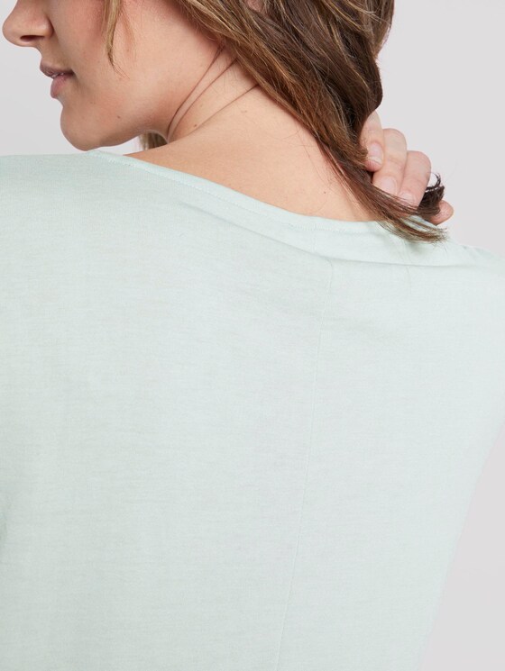 Schlichtes T-Shirt mit Knotendetail - Frauen - Fresh Mint Green Schlichtes T-Shirt mit Knotendetail - Frauen - Fresh Mint Green - 9 - TOM TAILOR