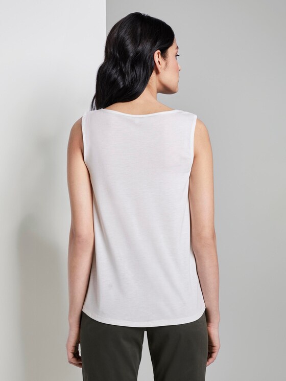 Top with lace inserts - Women - Whisper White Top with lace inserts - Women - Whisper White - 2 - TOM TAILOR