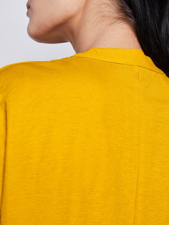T-Shirt mit Henley-Ausschnitt - Frauen - deep golden yellow T-Shirt mit Henley-Ausschnitt - Frauen - deep golden yellow - 10 - TOM TAILOR