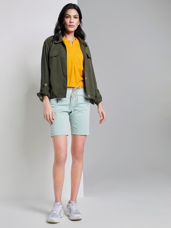 T-Shirt mit Henley-Ausschnitt - Frauen - deep golden yellow T-Shirt mit Henley-Ausschnitt - Frauen - deep golden yellow - 3 - TOM TAILOR