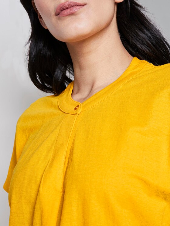 T-Shirt mit Henley-Ausschnitt - Frauen - deep golden yellow T-Shirt mit Henley-Ausschnitt - Frauen - deep golden yellow - 9 - TOM TAILOR