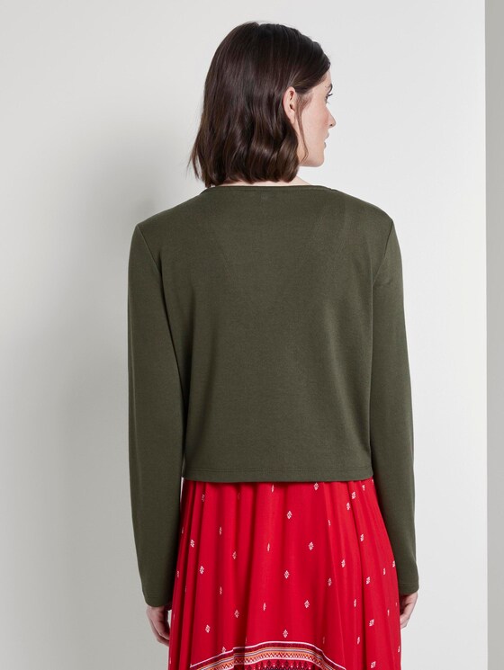 Schlichter Shirt-Cardigan - Frauen - Woodland Green Schlichter Shirt-Cardigan - Frauen - Woodland Green - 2 - TOM TAILOR