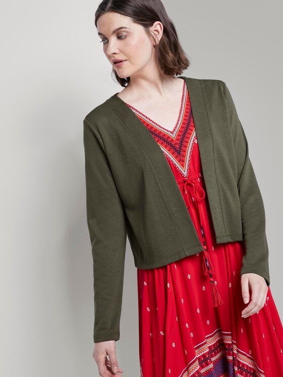 Schlichter Shirt-Cardigan - Frauen - Woodland Green Schlichter Shirt-Cardigan - Frauen - Woodland Green - 5 - TOM TAILOR