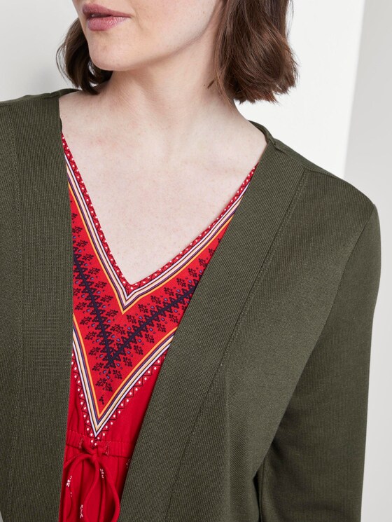 Schlichter Shirt-Cardigan - Frauen - Woodland Green Schlichter Shirt-Cardigan - Frauen - Woodland Green - 9 - TOM TAILOR