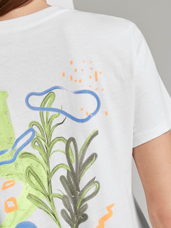 T-shirt with back print in a loose fit - Women - Off White T-shirt with back print in a loose fit - Women - Off White - 10 - TOM TAILOR Denim