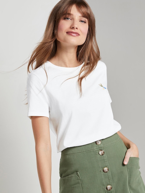 T-shirt with back print in a loose fit - Women - Off White T-shirt with back print in a loose fit - Women - Off White - 5 - TOM TAILOR Denim