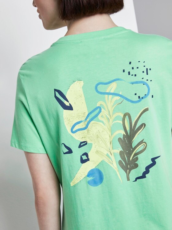 T-Shirt mit Rückenprint im Loose Fit - Frauen - dusty apple green T-Shirt mit Rückenprint im Loose Fit - Frauen - dusty apple green - 10 - TOM TAILOR Denim