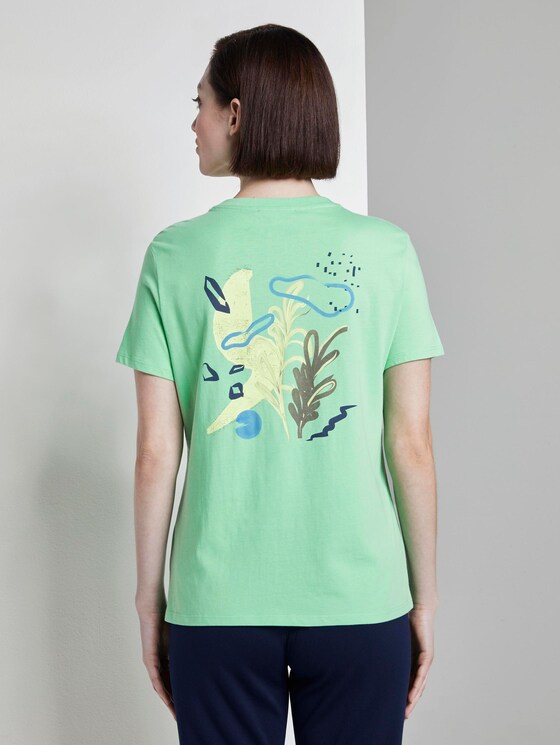 T-Shirt mit Rückenprint im Loose Fit - Frauen - dusty apple green T-Shirt mit Rückenprint im Loose Fit - Frauen - dusty apple green - 2 - TOM TAILOR Denim