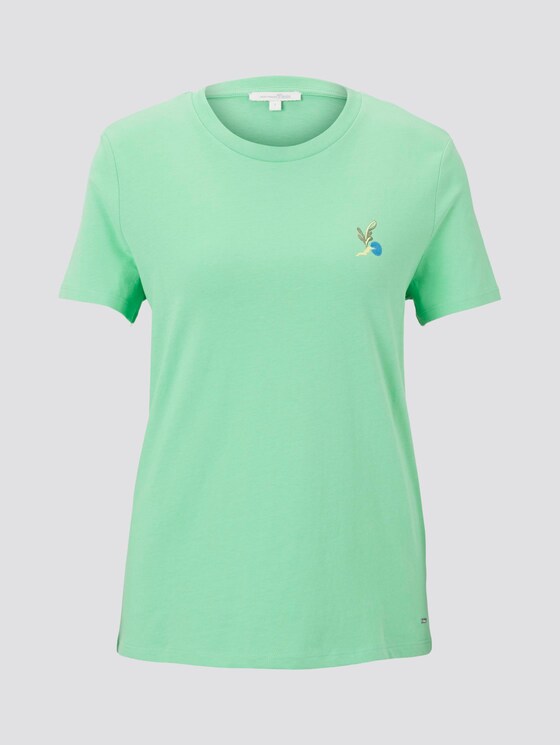 T-Shirt mit Rückenprint im Loose Fit - Frauen - dusty apple green T-Shirt mit Rückenprint im Loose Fit - Frauen - dusty apple green - 7 - TOM TAILOR Denim