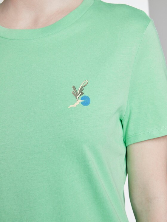 T-Shirt mit Rückenprint im Loose Fit - Frauen - dusty apple green T-Shirt mit Rückenprint im Loose Fit - Frauen - dusty apple green - 9 - TOM TAILOR Denim
