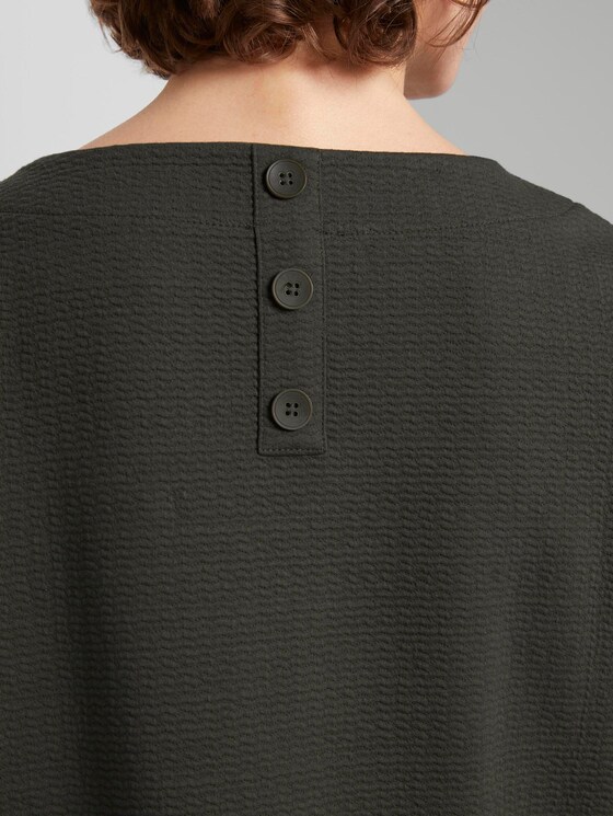 Strukturiertes Kurzarm-Sweatshirt - Frauen - Woodland Green Strukturiertes Kurzarm-Sweatshirt - Frauen - Woodland Green - 10 - TOM TAILOR