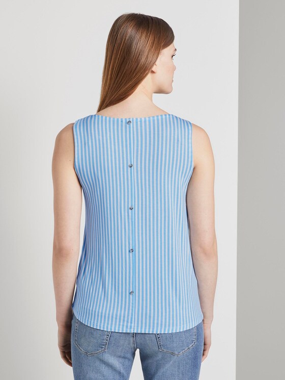 Gemustertes Top aus Jersey - Frauen - blue white vertical stripe Gemustertes Top aus Jersey - Frauen - blue white vertical stripe - 2 - TOM TAILOR Denim