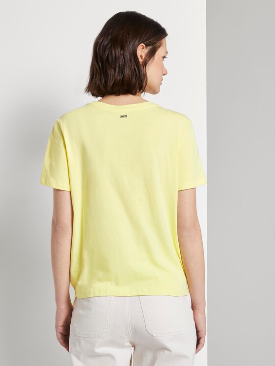 Loose T-shirt with knotted details - Women - daffodil yellow Loose T-shirt with knotted details - Women - daffodil yellow - 2 - TOM TAILOR Denim