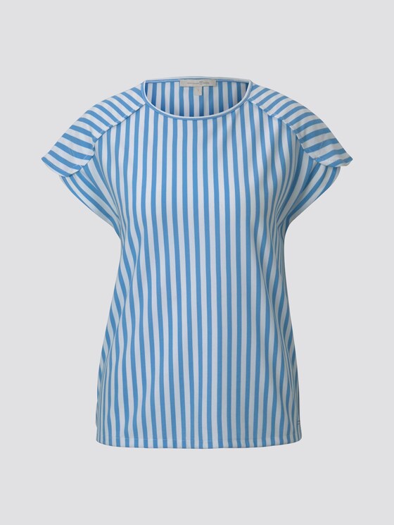 Lockeres T-Shirt mit Streifenmuster - Frauen - blue white vertical stripe Lockeres T-Shirt mit Streifenmuster - Frauen - blue white vertical stripe - 7 - TOM TAILOR Denim