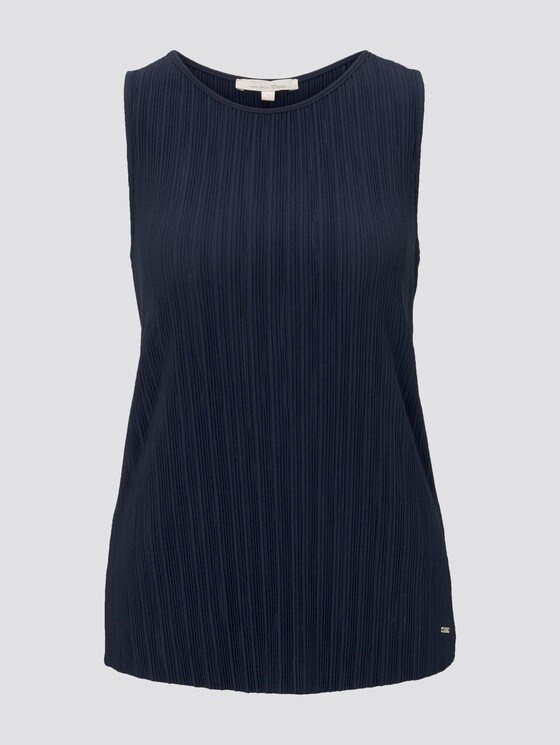 Plissée-Top - Frauen - Real Navy Blue Plissée-Top - Frauen - Real Navy Blue - 7 - TOM TAILOR Denim