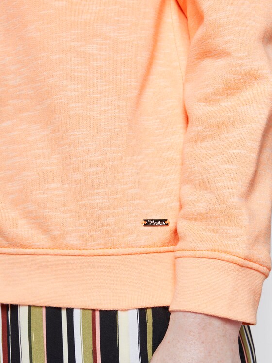 Lockere Sweatjacke mit Kapuze - Frauen - dark papaya neon orange Lockere Sweatjacke mit Kapuze - Frauen - dark papaya neon orange - 10 - TOM TAILOR Denim