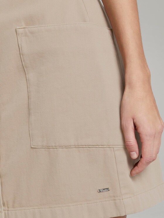 Utility Minirock mit Knopfleiste - Frauen - dark beige Utility Minirock mit Knopfleiste - Frauen - dark beige - 10 - TOM TAILOR Denim