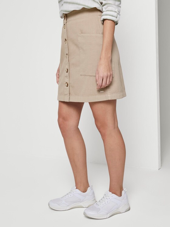 Utility Minirock mit Knopfleiste - Frauen - dark beige Utility Minirock mit Knopfleiste - Frauen - dark beige - 11 - TOM TAILOR Denim