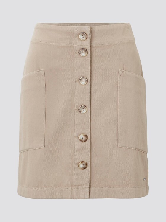 Utility Minirock mit Knopfleiste - Frauen - dark beige Utility Minirock mit Knopfleiste - Frauen - dark beige - 7 - TOM TAILOR Denim
