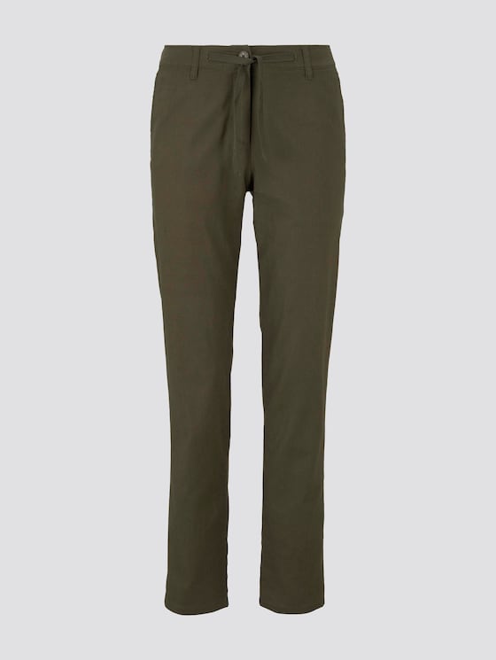 Slim Chino Hose mit elastischem Bund - Frauen - Woodland Green Slim Chino Hose mit elastischem Bund - Frauen - Woodland Green - 7 - TOM TAILOR