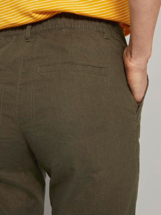 Slim Chino Hose mit elastischem Bund - Frauen - Woodland Green Slim Chino Hose mit elastischem Bund - Frauen - Woodland Green - 9 - TOM TAILOR