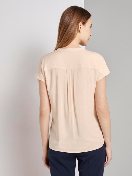Blusenshirt mit Mao-Kragen - Frauen - soft vanilla Blusenshirt mit Mao-Kragen - Frauen - soft vanilla - 2 - TOM TAILOR