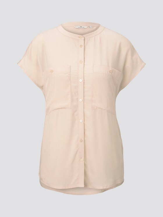 Blusenshirt mit Mao-Kragen - Frauen - soft vanilla Blusenshirt mit Mao-Kragen - Frauen - soft vanilla - 7 - TOM TAILOR