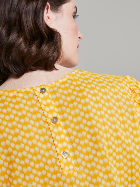 Playful blouse with an all-over print - Women - yellow dot design Playful blouse with an all-over print - Women - yellow dot design - 9 - TOM TAILOR