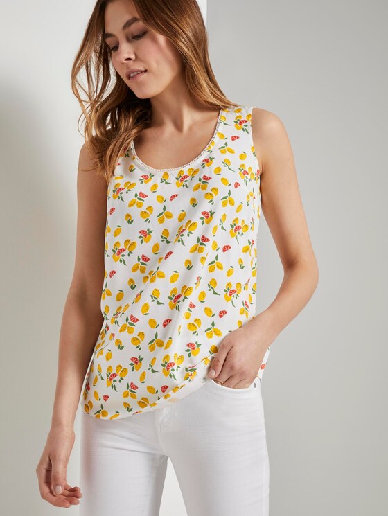 Fließende Bluse - Frauen - offwhite fruit minimal Fließende Bluse - Frauen - offwhite fruit minimal - 5 - TOM TAILOR