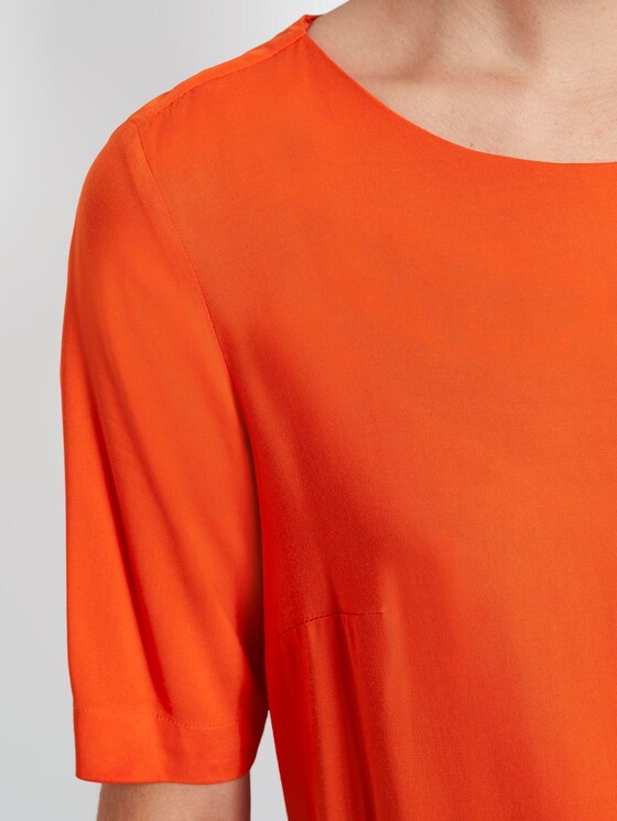 Kurzarm Bluse - Frauen - strong flame orange Kurzarm Bluse - Frauen - strong flame orange - 9 - TOM TAILOR